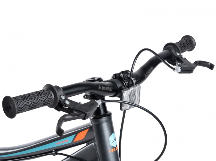 Bicicleta copii 20" VELORS 20345, frane disc, single speed, gri/portocaliu, varsta 7-10 ani [5]