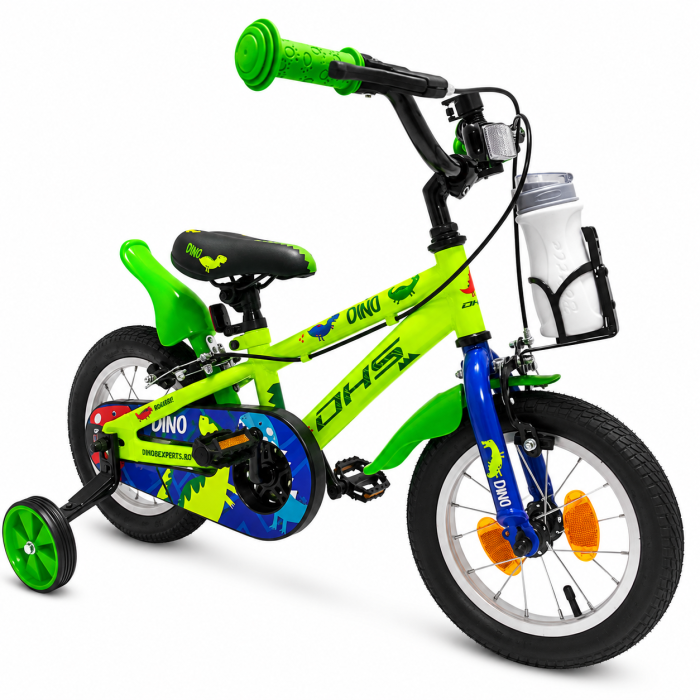 Bicicleta Copii DHS Dino - 12 Inch, Verde [2]