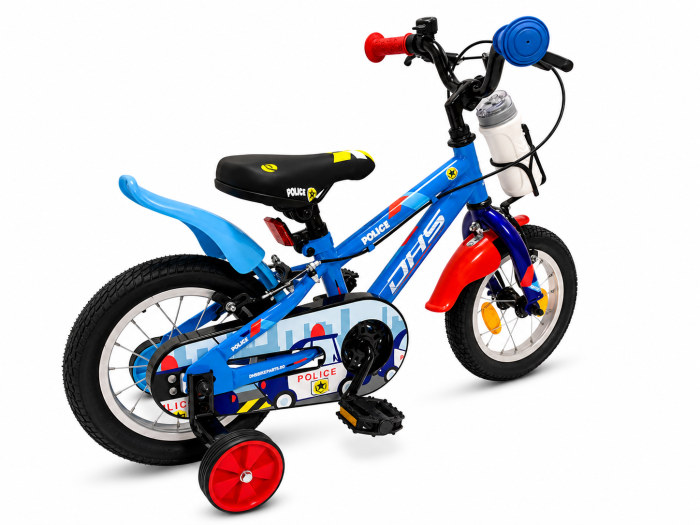 Bicicleta Copii DHS Police - 12 Inch, Albastru [3]