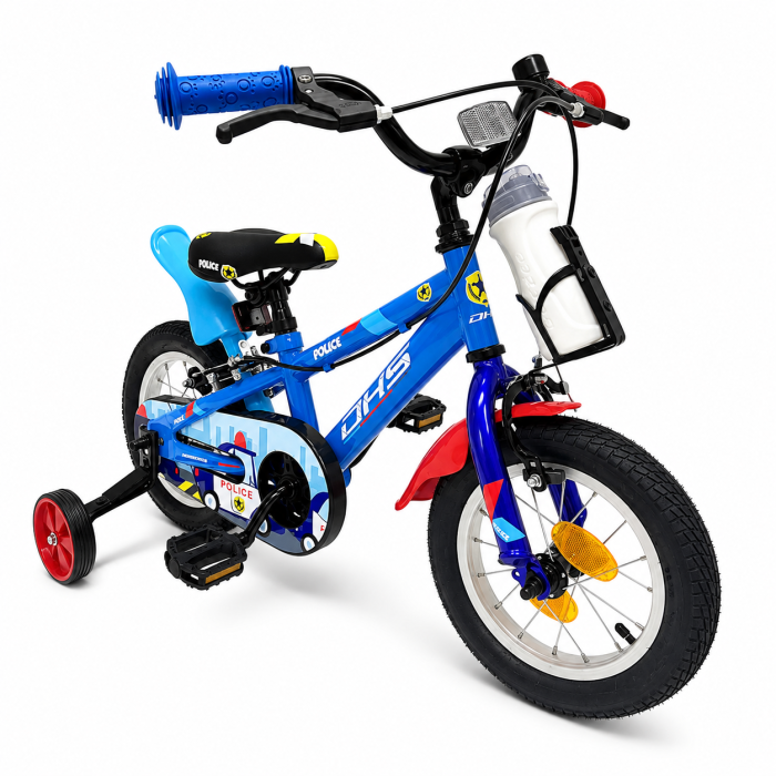 Bicicleta Copii DHS Police - 12 Inch, Albastru [2]