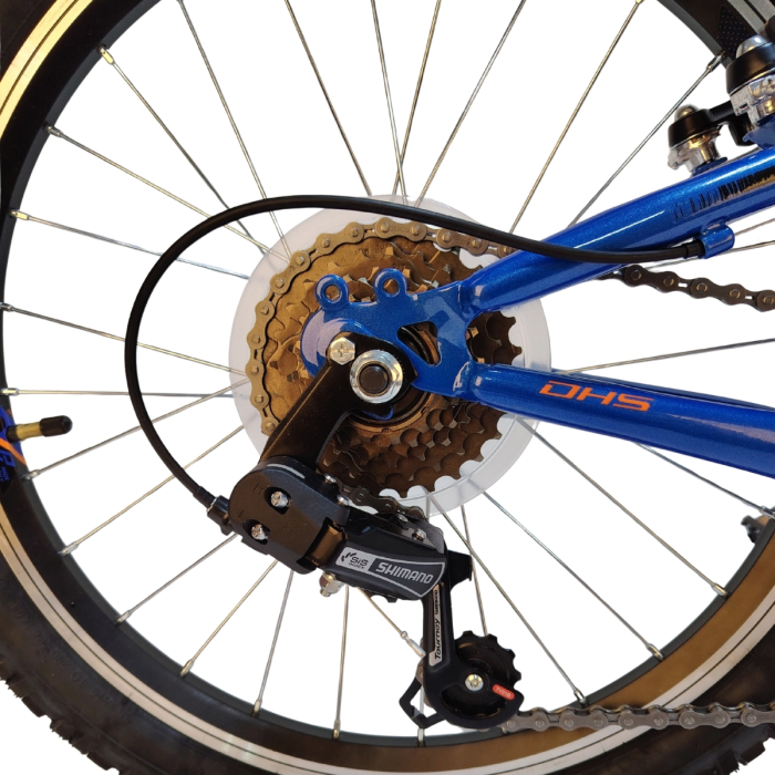 Bicicleta Copii DHS Sonic - 20 Inch, Albastru-Portocaliu [4]