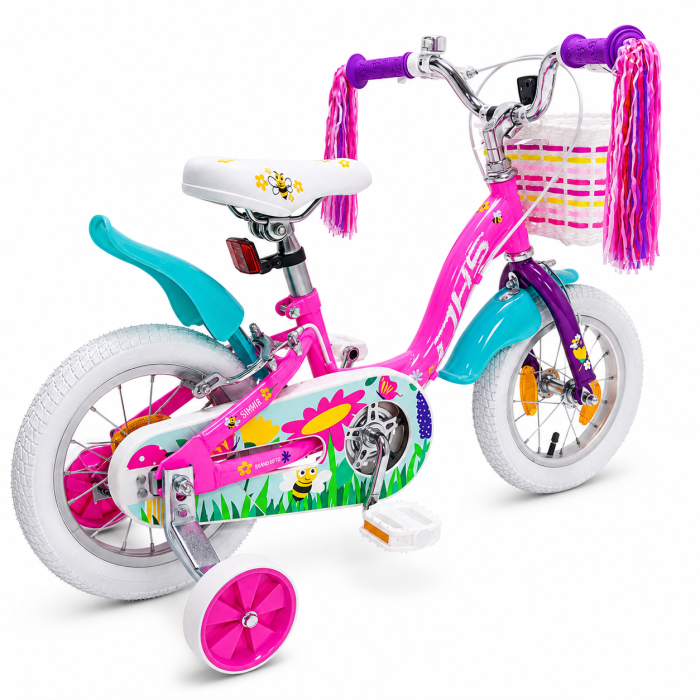 Bicicleta Copii DHS Summer - 12 Inch, Roz/Albastru [3]