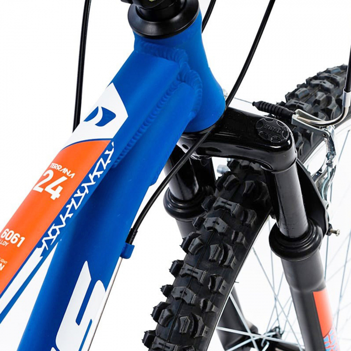 Bicicleta MTB-HT 24" DHS 2423, cadru aluminiu 13", frane V-Brake, 18 viteze, albastru [3]