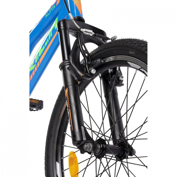 Bicicleta copii MTB-FS 20" RICH Alpin 2.0, cadru otel, manete RevoShift, frane V-Brake, 6 viteze, verde, varsta 7-10 ani [4]