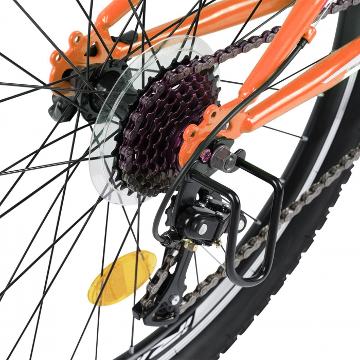 Bicicleta copii MTB-FS 20" RICH Alpin 2.0, cadru otel, manete RevoShift, frane V-Brake, 6 viteze, verde, varsta 7-10 ani [8]