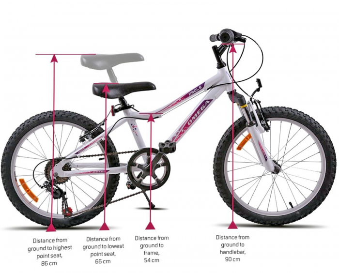 Bicicleta MTB-HT 24" OMEGA Angle, cadru aluminiu 16", frane V-Brake, 18 viteze, alb [2]