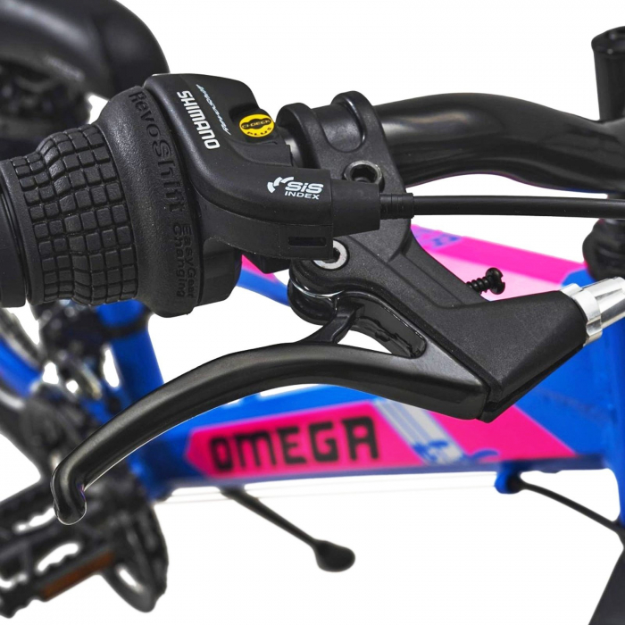 Bicicleta copii 20" OMEGA Gerald, cadru aluminiu, 6 viteze, albastru, varsta 7-10 ani [5]