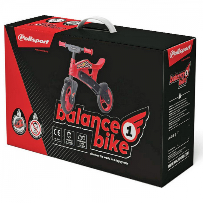 Balance bike 10" POLISPORT Off-Road, rosu/negru [2]