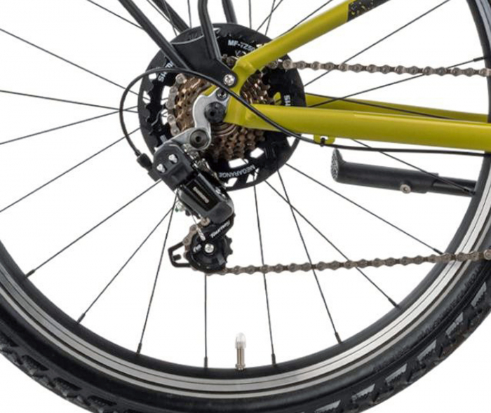 Bicicleta oras 24" RAYMON Yanga 24 Street, cadru aluminiu 12", manete revoshift, frane V-Brake,  7 viteze, galben [6]