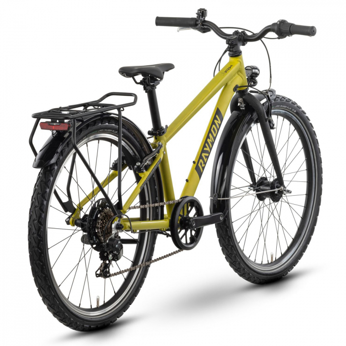 Bicicleta oras 24" RAYMON Yanga 24 Street, cadru aluminiu 12", manete revoshift, frane V-Brake,  7 viteze, galben [3]