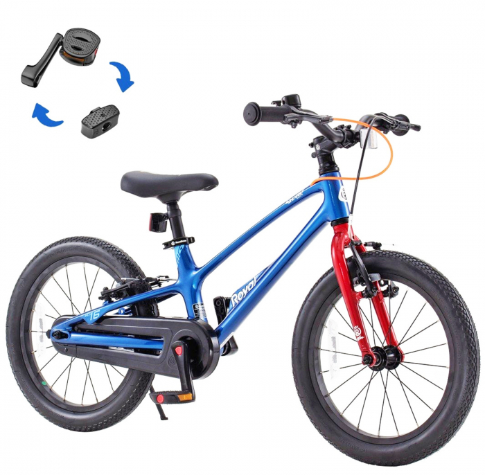 Bicicleta copii 18" ROYAL BABY EZ Space Shark, pedalier detasabil/suport picioare, varsta 5-7 ani [2]