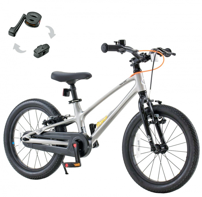 Bicicleta copii 18" ROYAL BABY EZ Space Shark, pedalier detasabil/suport picioare, varsta 5-7 ani [2]