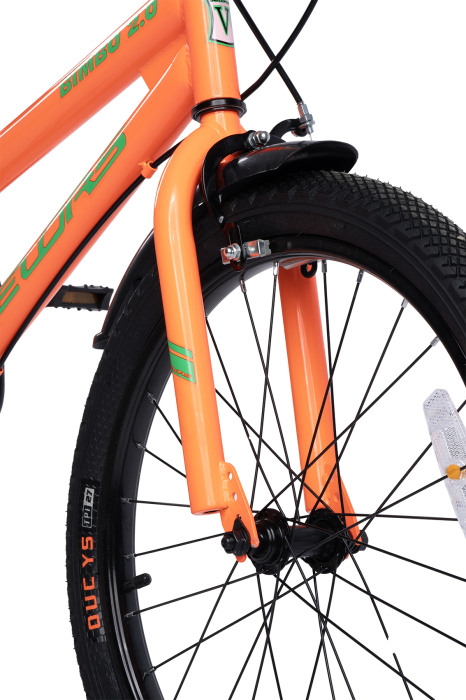 Bicicleta Copii Velors V2007B 20" Culoare Portocaliu/Verde cu Roti Ajutatoare [6]