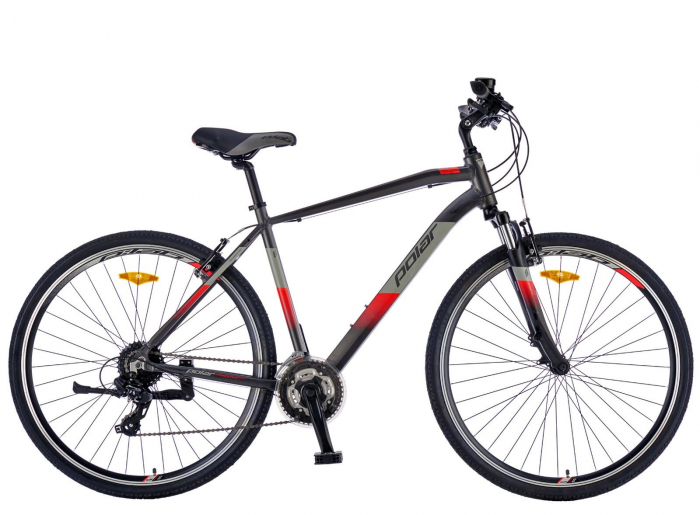 Bicicleta cross-fitness 28" POLAR Forester Comp, cadru aluminiu, manete secventiale, frane V-Brake, 24 viteze [1]
