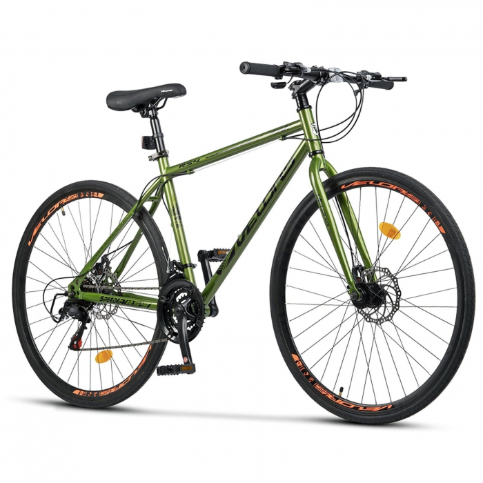 Bicicleta cross-fitness 28" VELORS Speeder RS-4, cadru otel 16", manete secventiale, frane disc, 21 viteze [2]