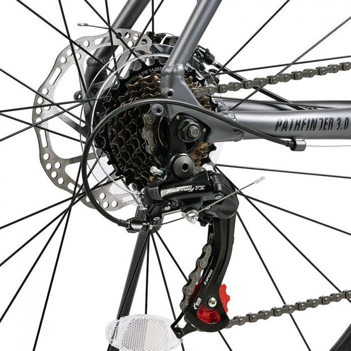 Bicicleta cross-fitness CARPAT Pathfinder 3.0, cadru aluminiu, manete index, frane disc, 14 viteze [9]