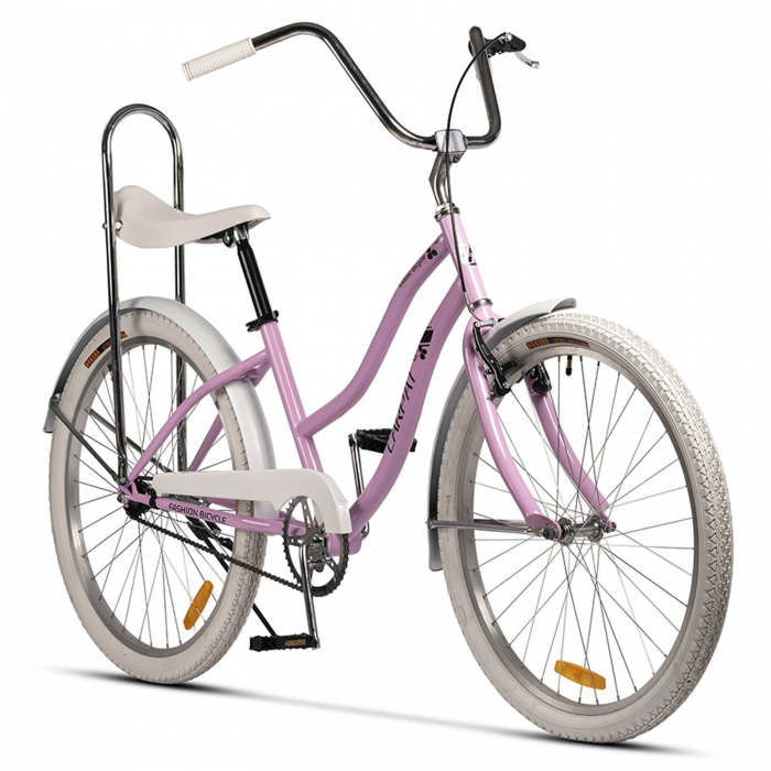 Bicicleta Cruiser 26" CARPAT Liberta, cadru otel 21", frane V-Brake/torpedo, single speed [2]
