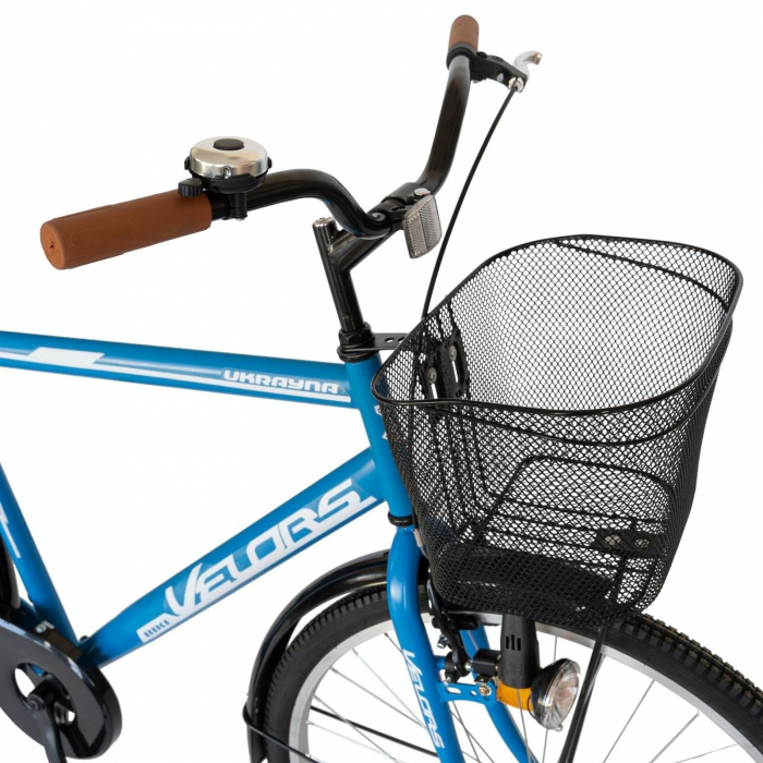Bicicleta oras 28" VELORS Ukrayna 2893, cadru otel 20.5", frane V-Brake/torpedo, single speed, albastru/alb [3]