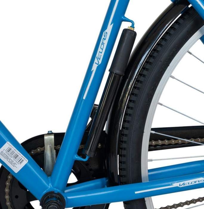 Bicicleta oras 28" VELORS Ukrayna 2893, cadru otel 20.5", frane V-Brake/torpedo, single speed, albastru/alb [8]