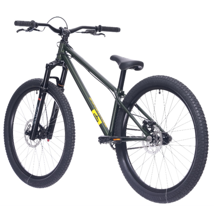 Bicicleta dirt 26" ROCK MACHINE Riff 50s, cadru otel 12", frane hidraulice, single speed, verde [6]