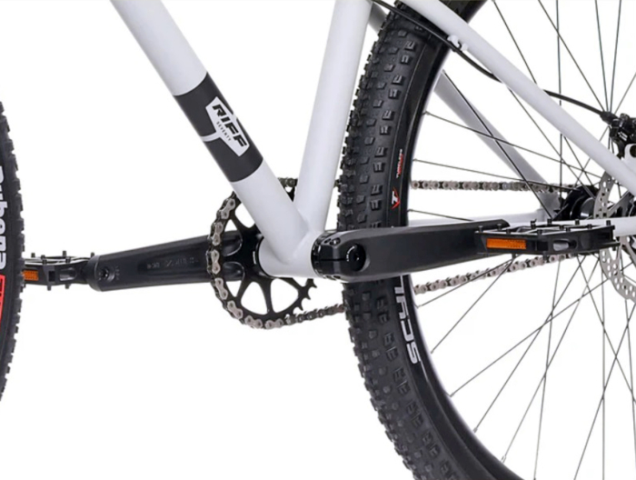 Bicicleta dirt 26" ROCK MACHINE Riff 70s, cadru otel 12", frane hidraulice, single speed, gri [10]