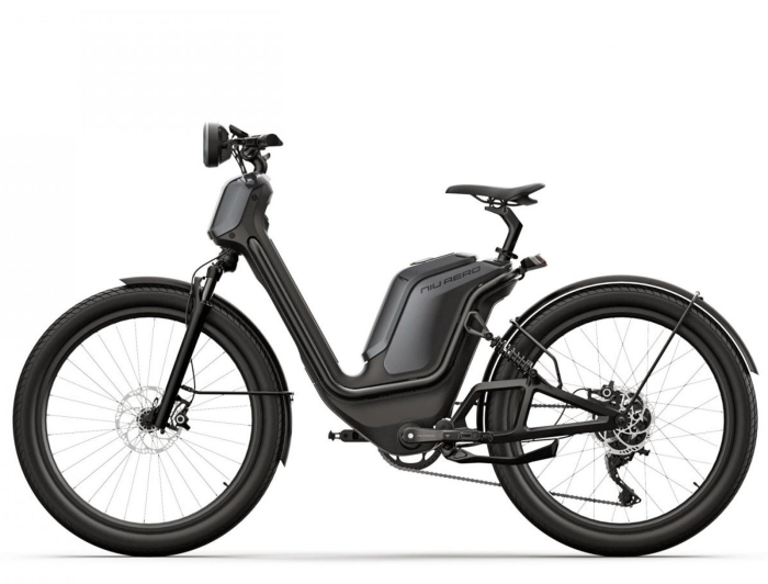 Bicicleta electrica 27.5" NIU Aero 27800, cadru aluminiu 18", manete secventiale, frane hidraulice, 8 viteze, negru [2]