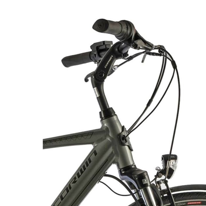Bicicleta electrica City 28" CORWIN 28321, cadru aluminiu 21", frane V-Brake, 7 viteze, negru mat [3]