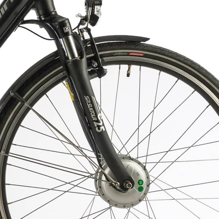 Bicicleta electrica City 28" CORWIN 28321, cadru aluminiu 21", frane V-Brake, 7 viteze, negru mat [3]