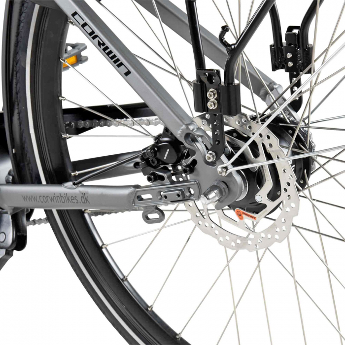 Bicicleta electrica City 28" CORWIN Elite 600+, cadru aluminiu, manete revoshift, frane hidraulice, 7 viteze [8]