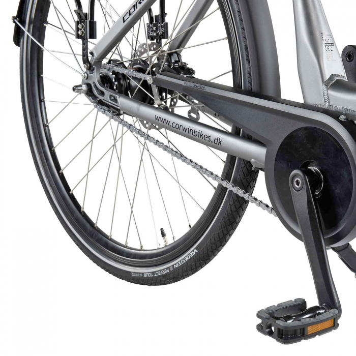 Bicicleta electrica City 28" CORWIN Elite 600+, cadru aluminiu, manete revoshift, frane hidraulice, 7 viteze [4]