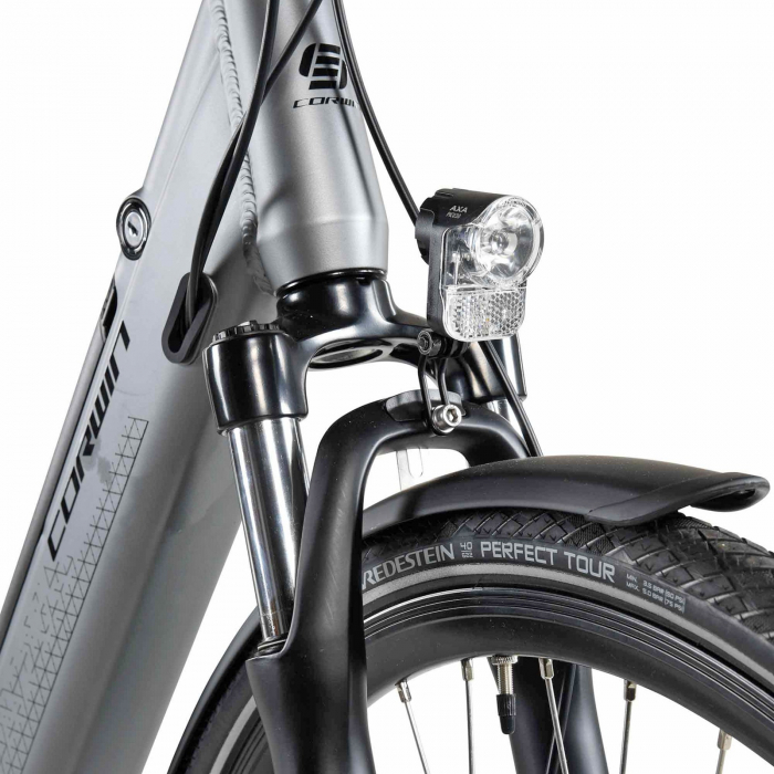 Bicicleta electrica City 28" CORWIN Elite 600+, cadru aluminiu, manete revoshift, frane hidraulice, 7 viteze [3]