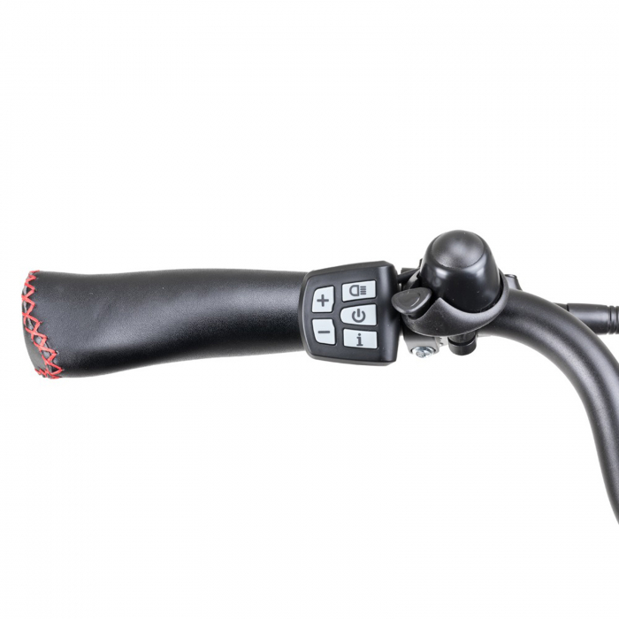 Bicicleta electrica city 20" DEVRON 28427, cadru aluminiu, manete RevoShift, frane hidraulice, 8 viteze, negru [9]