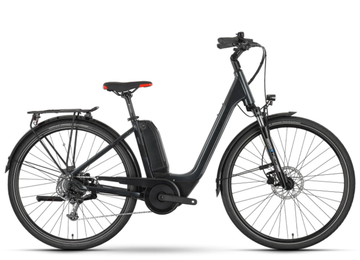 Bicicleta electrica City 28" RAYMON CityRay E 1.0 SE, cadru aluminiu , manete secventiale, frane hidraulice, 8 viteze, antracit [2]