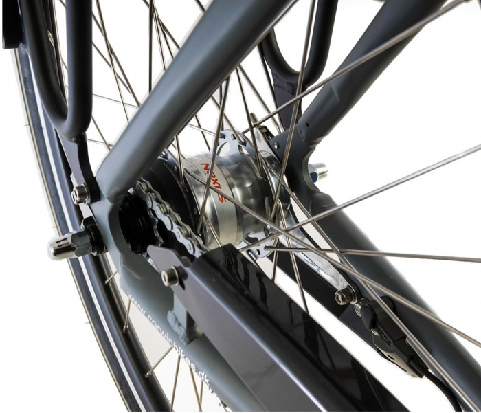 Bicicleta electrica City 28" CORWIN 28328, cadru aluminiu 19.5", frane V-Brake, 7 viteze, negru [8]