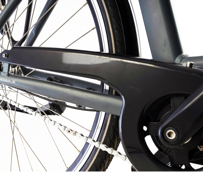 Bicicleta electrica City 28" CORWIN 28328, cadru aluminiu 19.5", frane V-Brake, 7 viteze, negru [4]