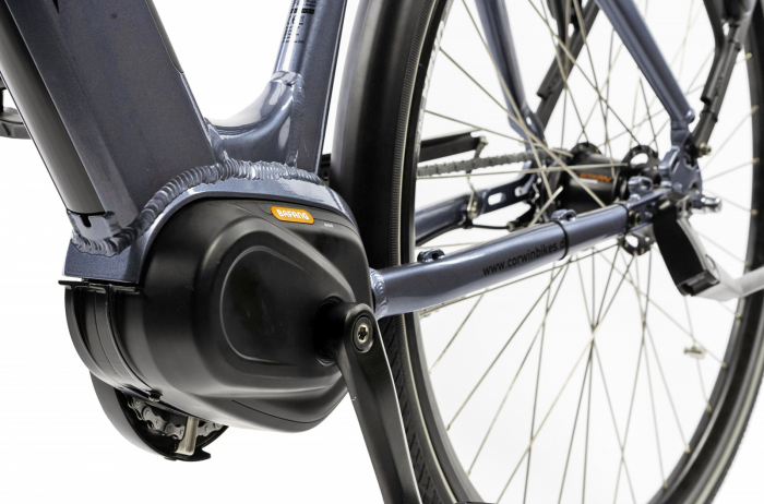 Bicicleta electrica City 28" CORWIN 28427, cadru aluminiu 21", frane hidraulice/torpedo, 7 viteze, gri [4]