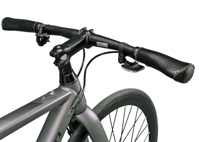 Bicicleta electrica Fixie DEVRON 28165, cadru aluminiu 21", frane hidraulice, single speed, gri [5]