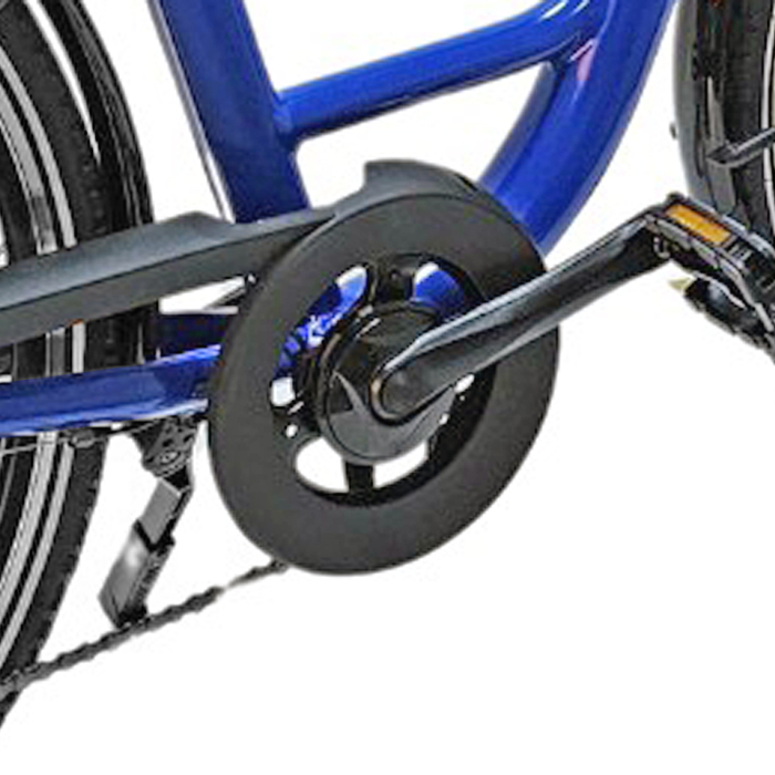 Bicicleta electrica oras 28" DEVRON 28220, cadru aluminiu, manete revoshift, frane V-Brake, 7 viteze, albastru [6]