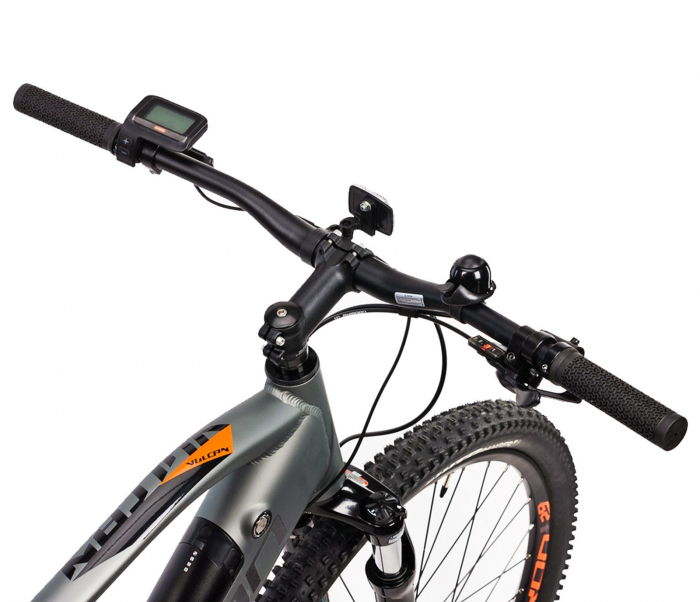Bicicleta electrica MTB-HT 29" DEVRON Vulcan, cadru aluminiu 19.5", manete secventiale, frane hidraulice, 8 viteze, gri [3]