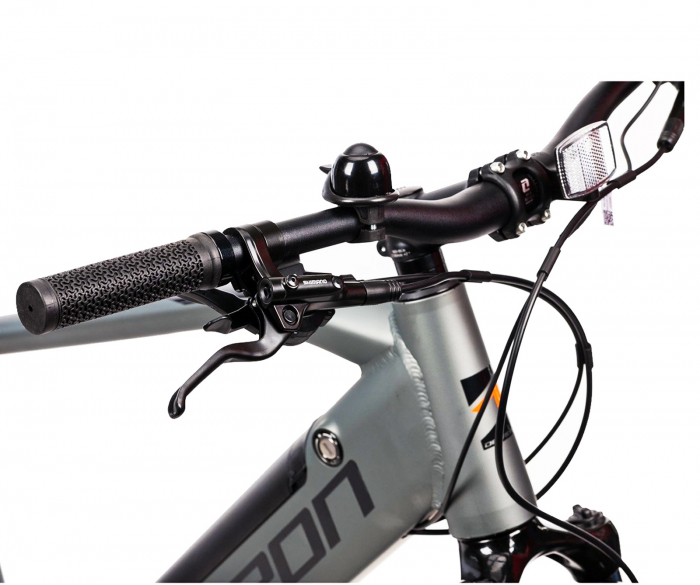 Bicicleta electrica MTB-HT 29" DEVRON Vulcan, cadru aluminiu 19.5", manete secventiale, frane hidraulice, 8 viteze, gri [4]