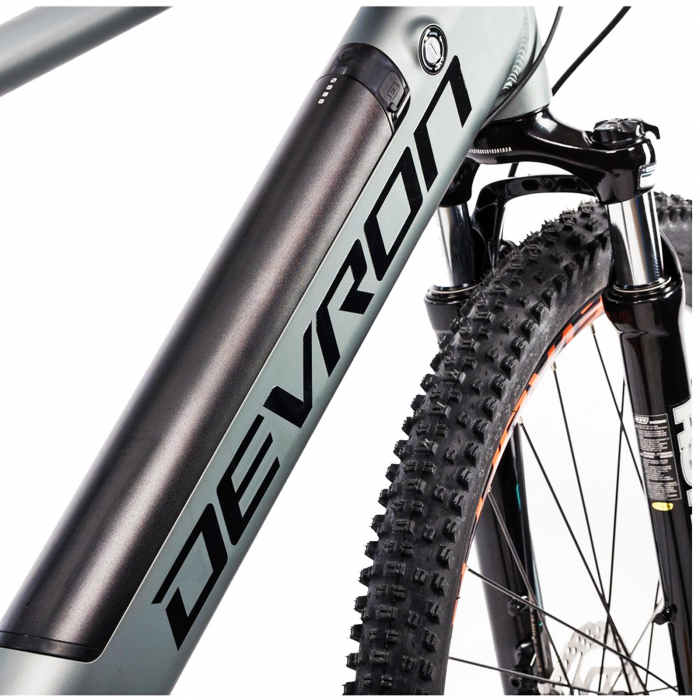 Bicicleta electrica MTB-HT 29" DEVRON Vulcan, cadru aluminiu 19.5", manete secventiale, frane hidraulice, 8 viteze, gri [5]