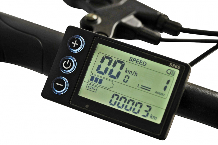 Bicicleta electrica MTB-FS 26" CARPAT Knight C26519E, jante magneziu, cadru aluminiu 17", manete index, frane disc, 7 viteze [5]