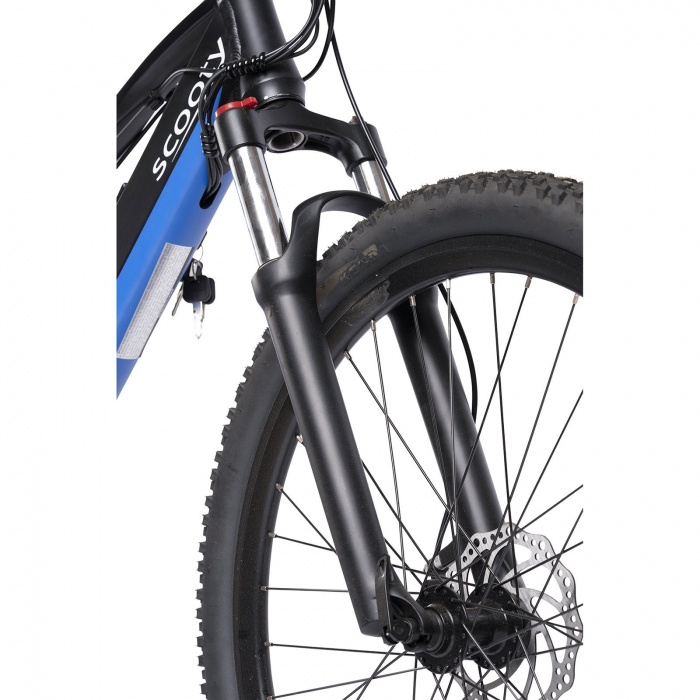 Bicicleta electrica MTB-HT 27.5" SCOOTY EM-500 PRO, cadru aluminiu 18", frane disc, 8 viteze, negru/albastru [4]