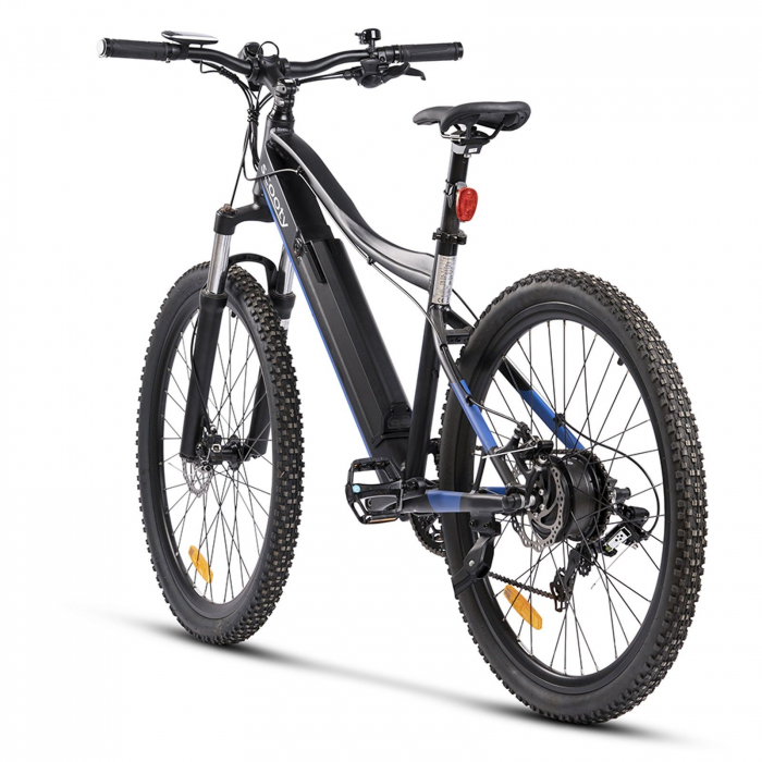 Bicicleta electrica MTB-HT 27.5" SCOOTY EM-500 PRO, cadru aluminiu 18", frane disc, 8 viteze, negru/albastru [3]