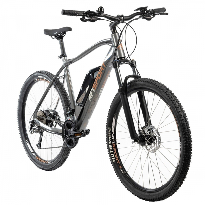 Bicicleta electrica MTB-HT 27.5" AFISPORT M1.7, cadru aluminiu, manete secventiale, frane hidraulice, 27 viteze [2]