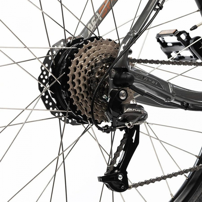 Bicicleta electrica MTB-HT 27.5" AFISPORT M1.7, cadru aluminiu, manete secventiale, frane hidraulice, 27 viteze [9]