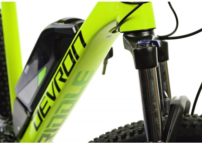 Bicicleta electrica MTB-HT 27.5" DEVRON Riddle M1.7, cadru aluminiu 19", manete secventiale, frane hidraulice, 18 viteze, gri [5]