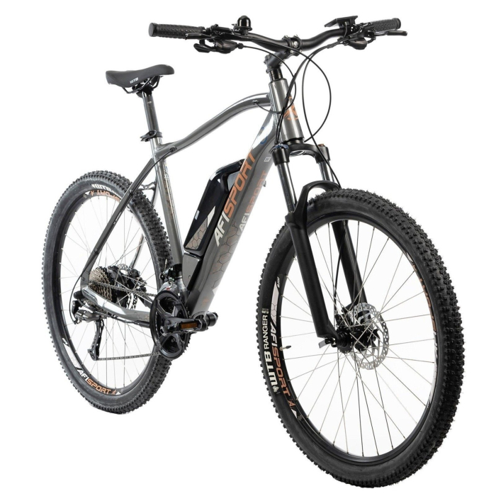 Bicicleta electrica MTB-HT 27.5" DEVRON Riddle M1.7, cadru aluminiu 19", manete secventiale, frane hidraulice, 18 viteze, gri [2]