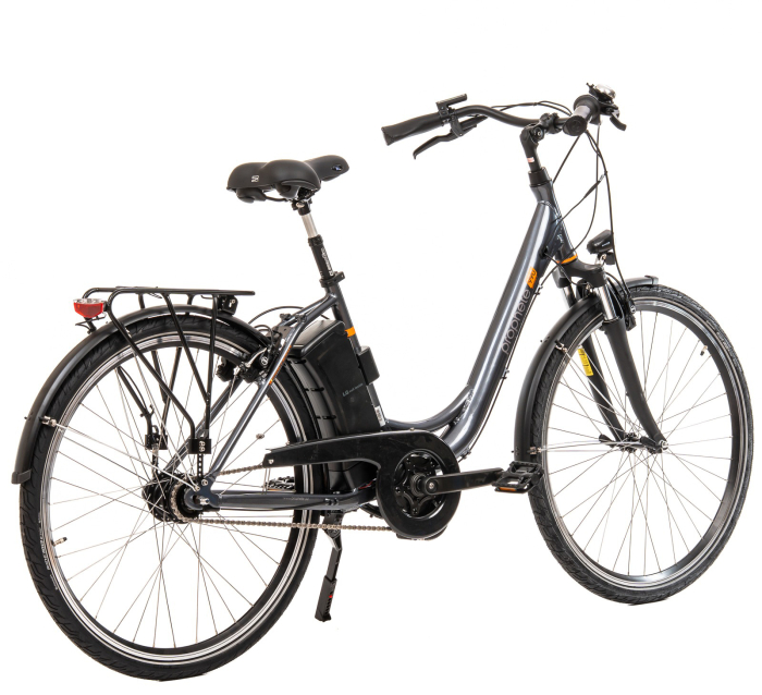 Bicicleta electrica oras 28" PROPHETE 990 Geniesser Elektro-Fahrad, cadru aluminiu 18",  frane V-Brake hidraulice, 7 viteze, gri [3]