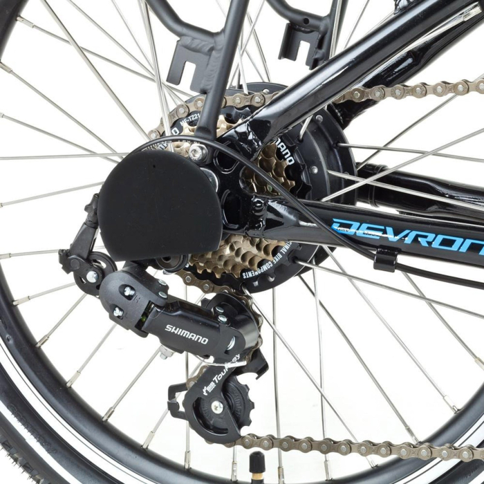 Bicicleta electrica pliabila 20" DEVRON 20122, cadru aluminiu, manete secventiale, frane V-Brake, 7 viteze [9]
